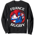 Maillots de rugby noirs enfant Tournoi des 6 nations XV de France look sportif 