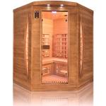 France Sauna - SN-SPECTRA04C - Sauna Infrarouge Spectra - Technologie Dual Healthy - Audio Stéréo Radio - Chromothérapie 7 Couleurs - 3 Places Angulaire Bois