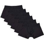 Boxers longs noirs en microfibre oeko-tex lavable en machine en lot de 6 Taille 3 XL look fashion pour homme 
