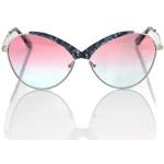 Frankie Morello Blue Metallic Fibre Sunglasses