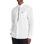 Chemises Fred Perry blanches à manches longues à manches longues Taille S look fashion pour homme 