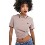 Polos Fred Perry roses à rayures à rayures Taille XXS look casual pour femme 