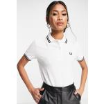 Polos unis Fred Perry blancs Taille M look casual pour femme 