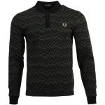 Polos Fred Perry verts à manches longues à manches longues Taille S look fashion pour homme 