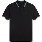 Polos Fred Perry noirs à rayures à rayures Taille M look fashion pour homme 