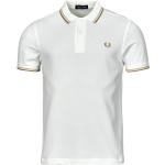 Polos Fred Perry Twin Tipped blancs Taille XL pour homme 