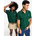 Polos Fred Perry verts à rayures à rayures Taille XS classiques 