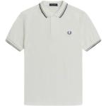 Polos Fred Perry blancs à rayures à rayures à manches courtes Taille XL look casual pour homme 