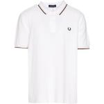 Polos brodés Fred Perry blancs à manches courtes Taille XXL look casual 
