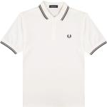 Polos Fred Perry blancs à rayures à rayures à manches courtes Taille XL pour homme 