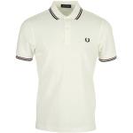 Polos Fred Perry Twin Tipped blancs en coton à manches courtes Taille XS pour homme 