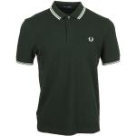 Polos Fred Perry Twin Tipped verts en coton à manches courtes Taille XS pour homme 