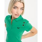 Polos unis Fred Perry verts Amy Winehouse Taille XS classiques pour femme 