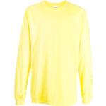 T-shirts jaune citron en jersey à manches longues à manches longues pour femme 