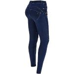 FREDDY - Jeans WR.up® en Denim Navette avec détails de style Biker, Dark Jeans-seams On Tone, S