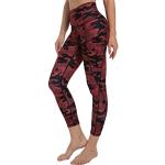 Pantalons de yoga rouges camouflage Taille XXL look fashion pour femme 