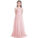 Robes de soirée roses en dentelle à perles Taille 6 ans look fashion pour fille de la boutique en ligne Amazon.fr 
