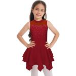Justaucorps jupette rouge bordeaux à strass look fashion pour fille de la boutique en ligne Amazon.fr 