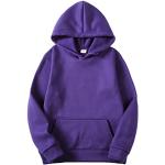 Sweats violets à capuche Taille 3 XL plus size look Hip Hop pour homme 