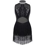 Tenues de danse noires patchwork à franges respirantes Taille 10 ans look fashion pour fille de la boutique en ligne Amazon.fr 