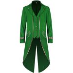 Blazers vintage verts en daim à manches longues Taille XXL plus size steampunk pour homme 