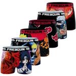 FREEGUN Boxer Homme Naruto, Caleçon Homme Sasuke, Kakashi et Itachi (Lot de 6), Noir, Bleu, Rouge, Orange, Taille 2XL