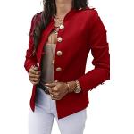 Capes en laine rouges à carreaux en velours à paillettes à manches longues Taille M plus size look sportif pour femme 