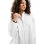 Chemises French Connection blanches en lyocell col italien éco-responsable Taille M classiques pour femme 