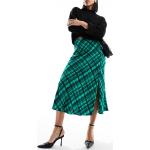 Jupes mi-longues French Connection vert foncé à carreaux en viscose mi-longues Taille XL classiques pour femme en promo 