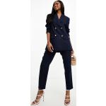 Pantalons taille haute French Connection bleu marine en viscose Taille XS pour femme en promo 