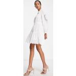 Robes French Connection blanches à manches longues à manches longues Taille S classiques pour femme en promo 