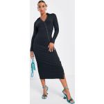 Robes French Connection noires en modal à manches longues mi-longues à manches longues Taille XS pour femme en promo 
