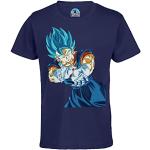 T-shirts à manches courtes bleus à motif licornes enfant Dragon Ball Vegeta lavable en machine look fashion 
