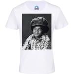 T-shirts à manches courtes blancs enfant Michael Jackson lavable en machine look fashion 