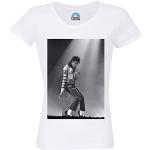 T-shirts blancs en coton à motif licornes à manches courtes Michael Jackson bio à manches courtes à col rond Taille S look fashion pour femme 