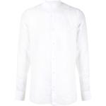 Chemises blanches col mao à manches longues col mao pour homme en promo 
