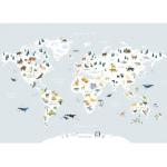 Papiers peints panoramiques Lilipinso imprimé carte du monde made in France 