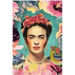 Tableaux sur toile noirs Frida Kahlo modernes 