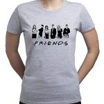 Friends TV Show Characters Logo Friends Tshirt T-Shirt Femme Gris M