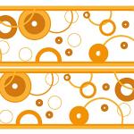 Frise autocollante Bubbles - 4 pièces - 560 x 15 cm - Orange