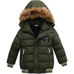 Manteaux d'hiver kaki en fourrure coupe-vents Taille 7 ans look fashion pour garçon de la boutique en ligne Amazon.fr 