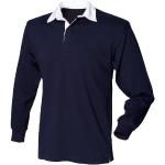 Polos à manches longues Front Row bleu marine en coton look fashion pour garçon de la boutique en ligne Amazon.fr 