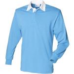 Polos de rugby Front Row bleues claires Taille XL look fashion pour homme 