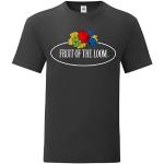 Fruit of the Loom 11430A T-shirt vintage pour homme avec grand logo, Noir , XL