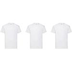 T-shirts Fruit of the Loom blancs en coton à manches courtes à manches courtes à col rond en lot de 3 Taille S look fashion pour homme 