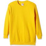 Sweatshirts Fruit of the Loom jaunes en lycra enfant look fashion en promo 