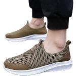 Chaussures de randonnée kaki pour pieds larges à élastiques Pointure 41 plus size look fashion pour homme 
