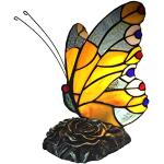 Lampes jaunes en verre à motif papillons art déco en promo 
