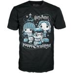 Funko Boxed Tee: Harry Potter Holiday - Ron, Hermione, Harry - Large - (L) - T-Shirt - Vêtements - Idée de à Manches Courtes pour Les Adultes Les Hommes et Les Femmes Fans