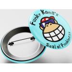 Funky Kong's Seal Of Funkiness Button Pins, Handmade, Nintendo, Pin, Donkey Kong, Mario Kart, Cadeau,